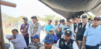 Crisis hídrica pone en riesgo cultivos en el canal de riego Valle Hermoso Crisis hídrica pone en riesgo cultivos en el canal de riego Algarrobo Valle Hermoso