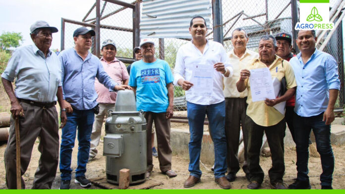 Entregan nuevo equipo de bombeo para impulsar la agricultura en Morropón