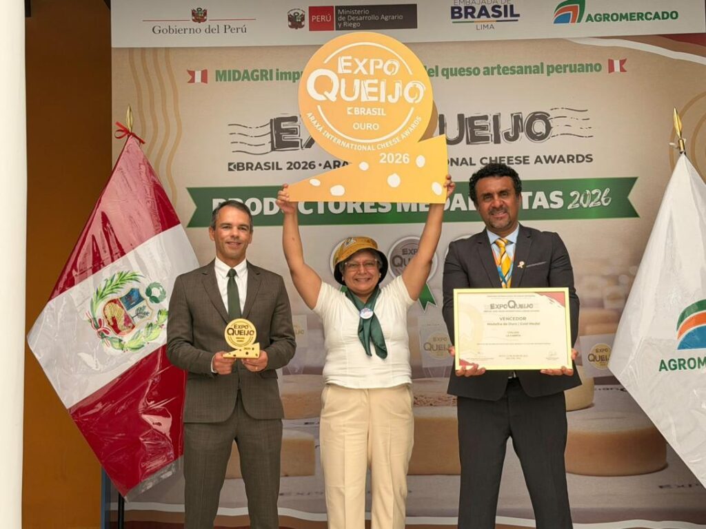 Queso peruano de cabra Chillón gana medalla de oro en la Expo Queijo Brasil 2026