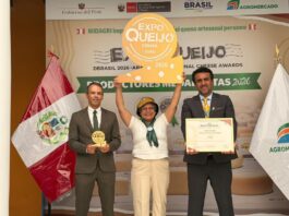 Queso peruano de cabra Chillón gana medalla de oro en la Expo Queijo Brasil 2026 Queso peruano de cabra Chillón gana medalla de oro en la Expo Queijo Brasil 2026